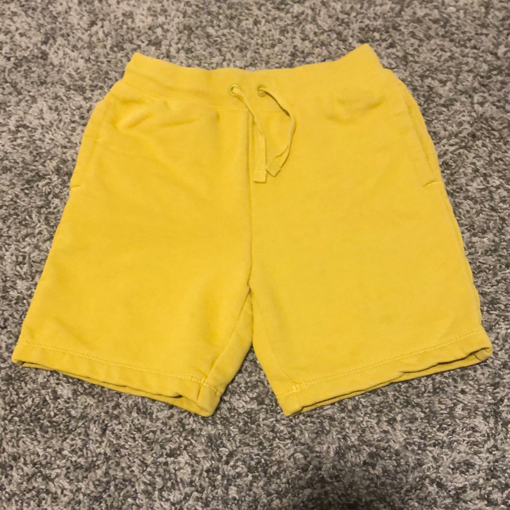Mustard Yellow Hanna Andersson basic sweat shorts